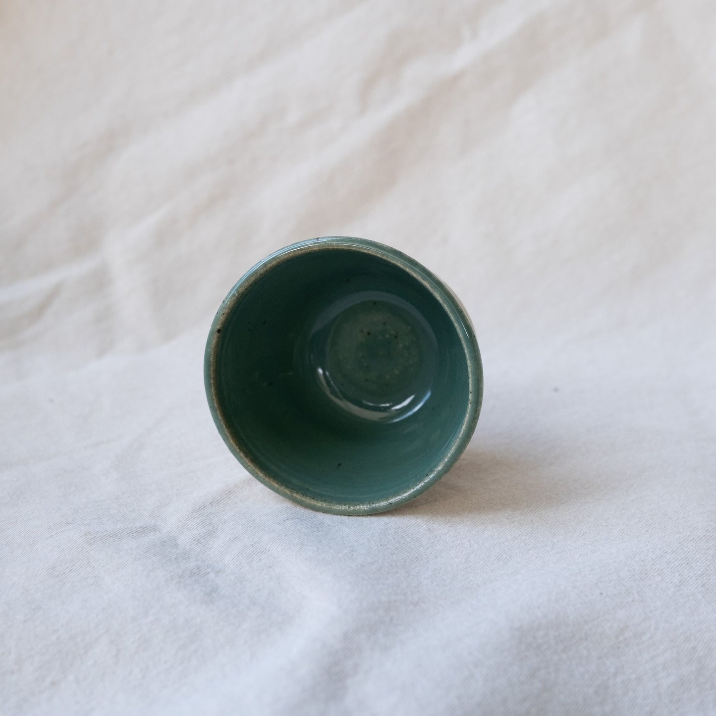 color block teacup - green