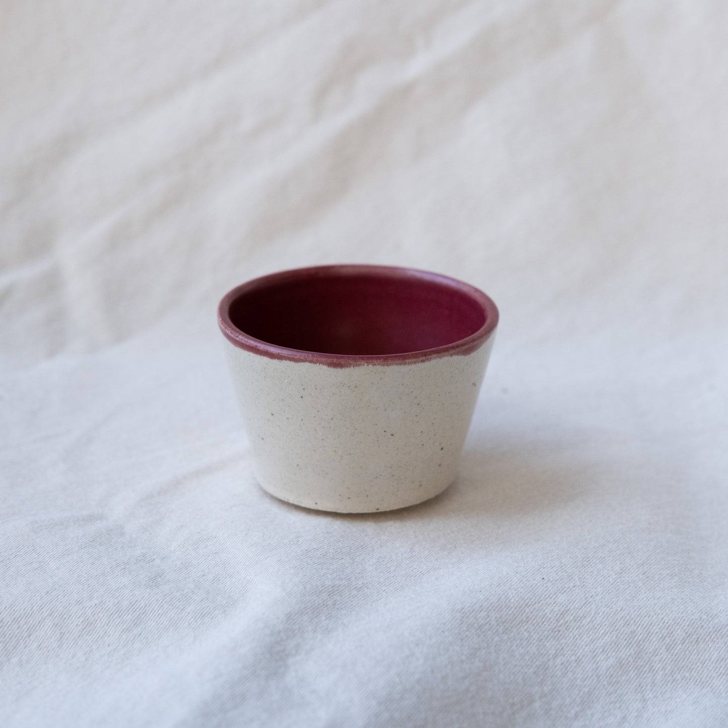 color block teacup - ruby